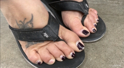 【BlackMeatWhiteFeet】Purple Toes Dry soles